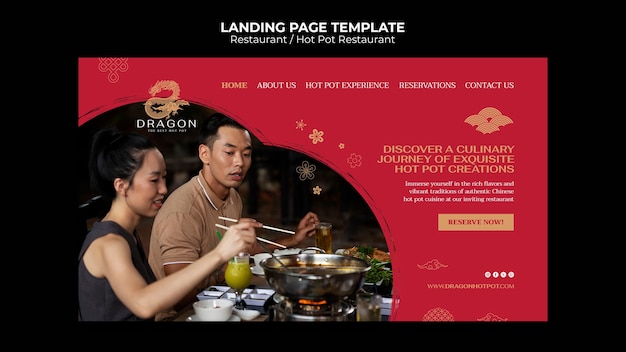 PSD gratuit conception de modèle de restaurant