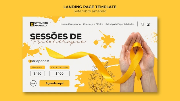 PSD gratuit conception de modèle setembro amarelo