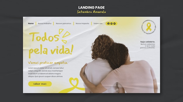 PSD gratuit conception de modèle setembro amarelo