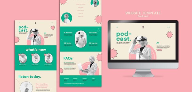 Conception de modèle de site Web de podcast