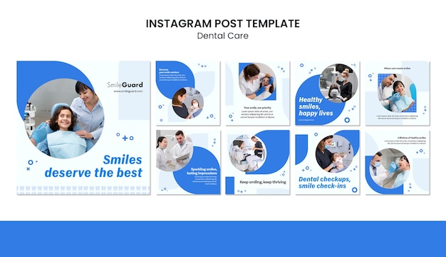 PSD gratuit conception de modèle de soins dentaires
