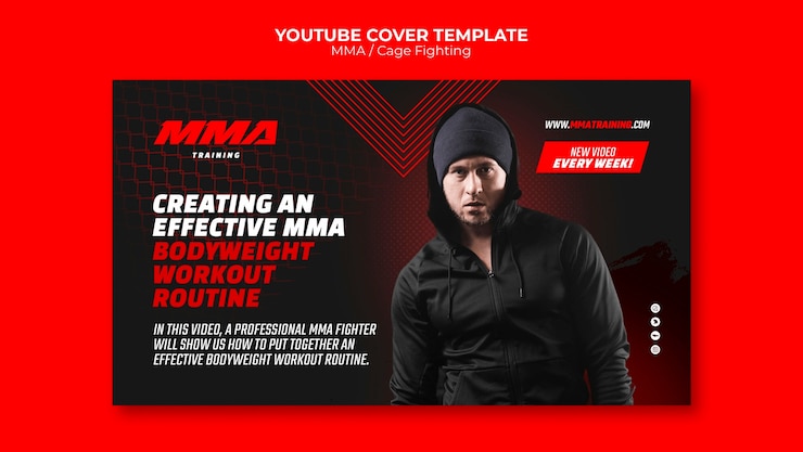 PSD gratuit conception de modèle de sport mma