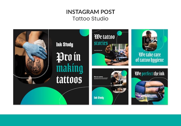 PSD gratuit conception de modèle de tatouage dégradé