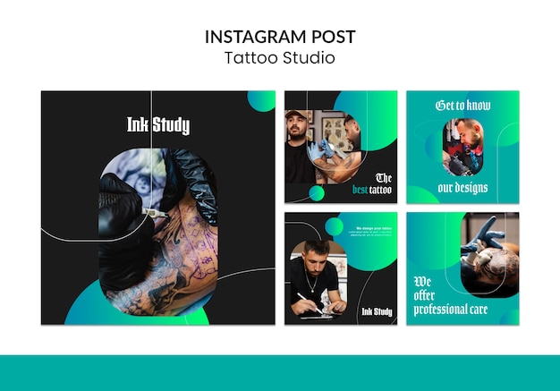 PSD gratuit conception de modèle de tatouage dégradé