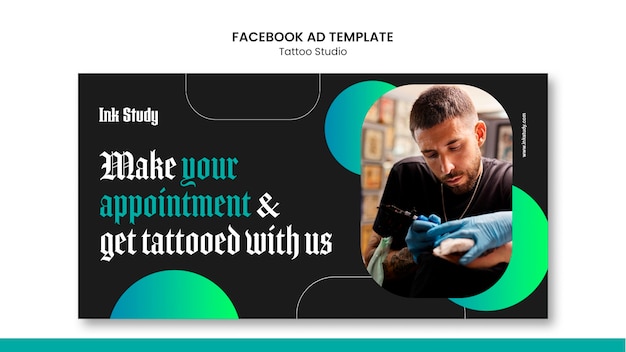 PSD gratuit conception de modèle de tatouage dégradé