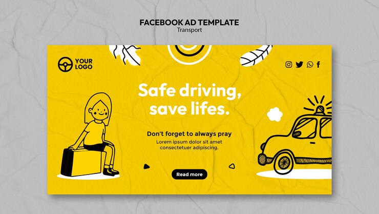 PSD gratuit conception de modèle de transport