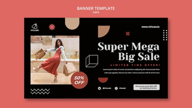 Conception de modèle de vente de bannière