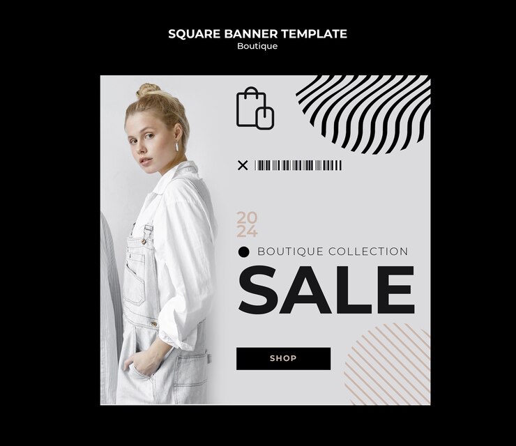 PSD gratuit conception de modèles de boutique