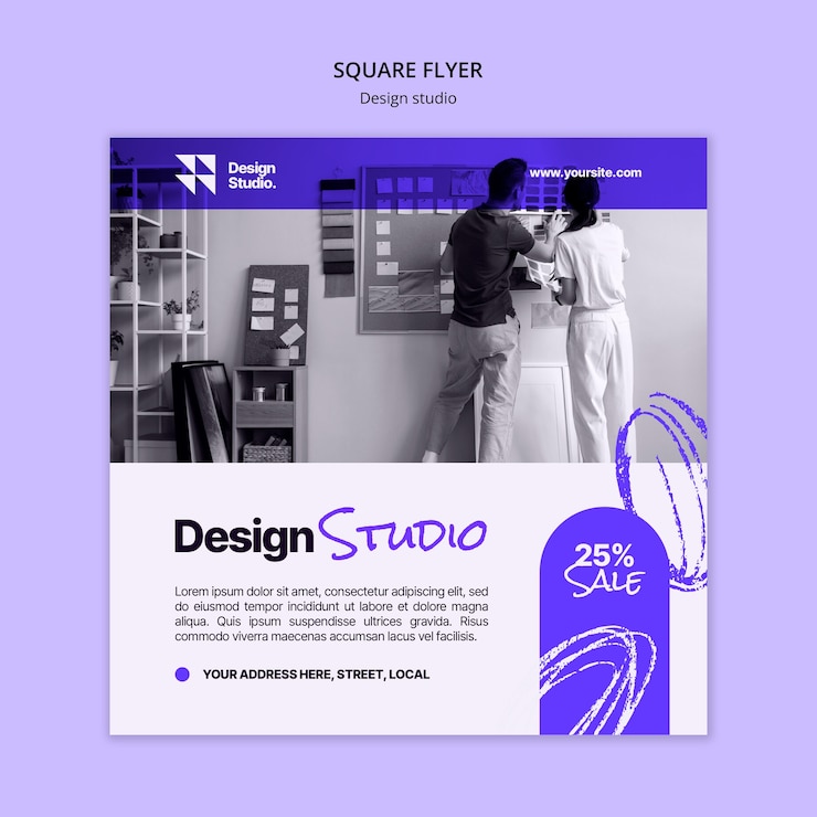 PSD gratuit conception de modèles de studio de conception
