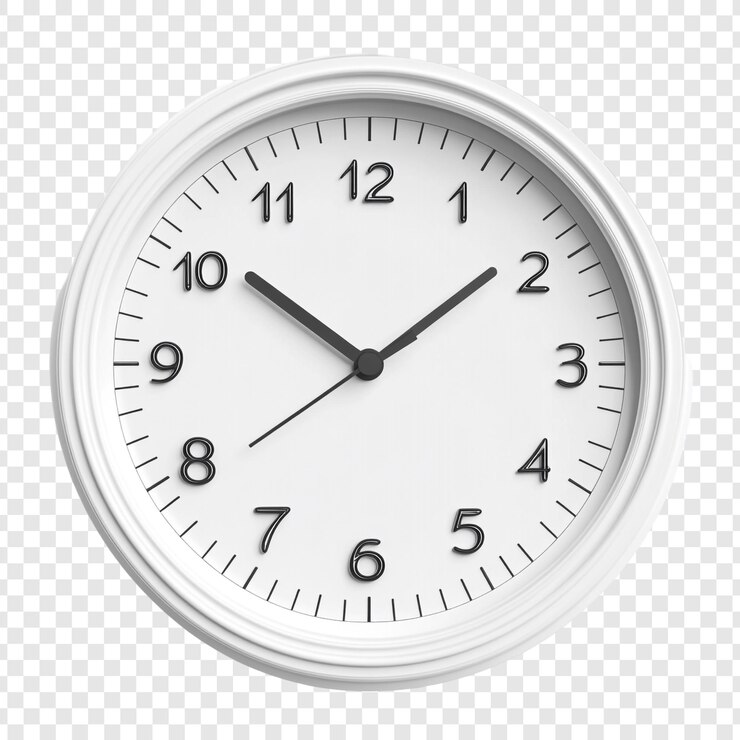 PSD gratuit conception simple d'une horloge analogique blanche
