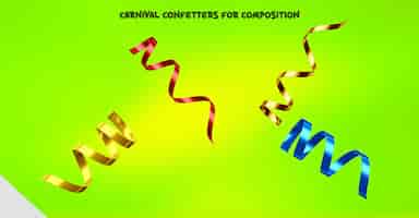 PSD gratuit confettis de carnaval pour la composition