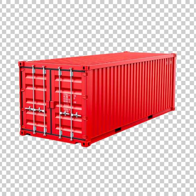 Container D'expédition Isolé Sur Un Fond Transparent