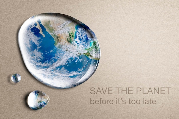 Contexte de l'environnement, sauvez le texte de la planète psd