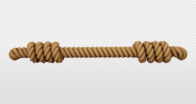 corde 3D réaliste avec amarrage avec fond transparent pour la composition