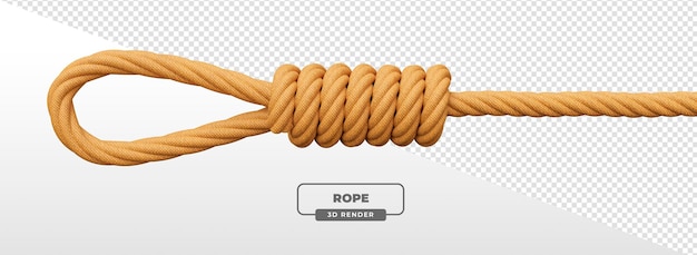 La corde avec le nœud de boucle 3D