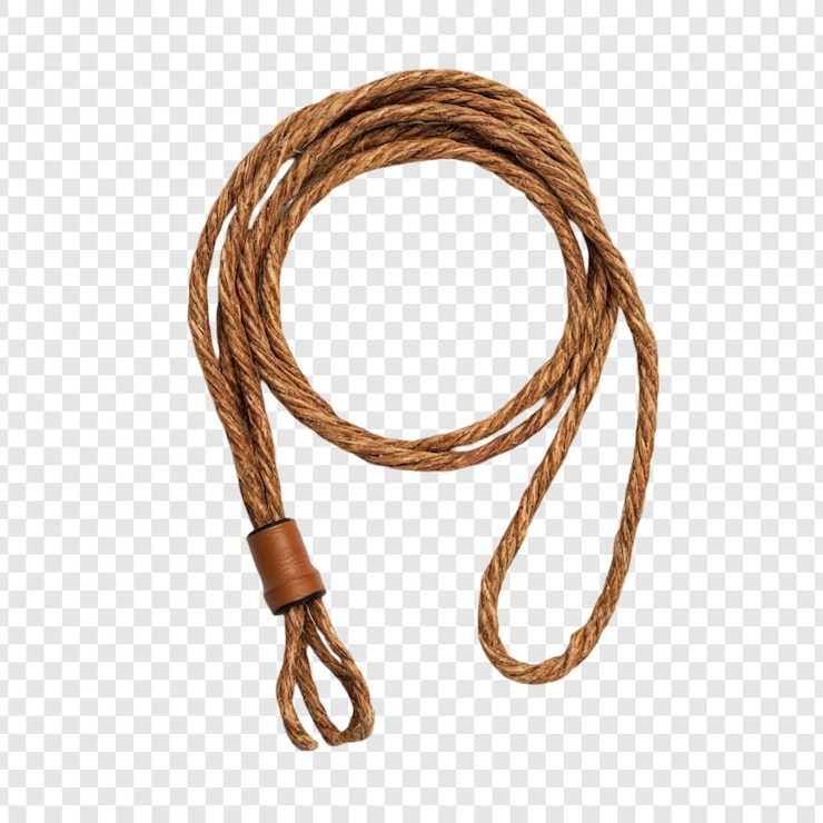 PSD gratuit la corde tordue brune avec un accent de cuir charme rustique