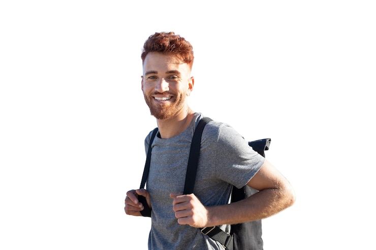 PSD gratuit coup moyen homme avec chemise vierge