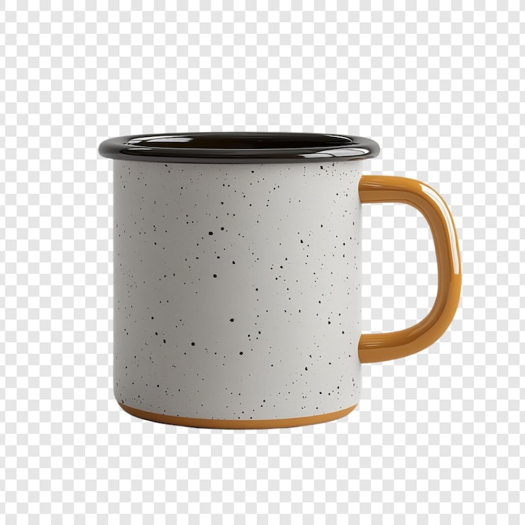 PSD gratuit coupe de café en céramique de cuisine rustique beige et orange