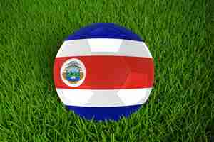 PSD gratuit coupe du monde de football avec le drapeau du costa rica