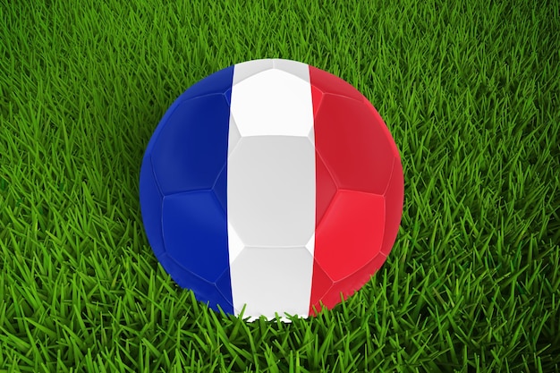 Coupe du monde de football avec le drapeau de la France