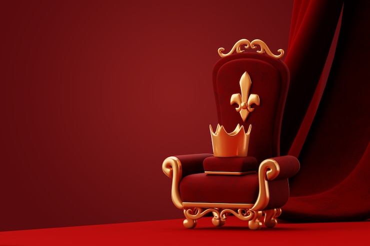 PSD gratuit couronne sur oreiller monarchie nature morte