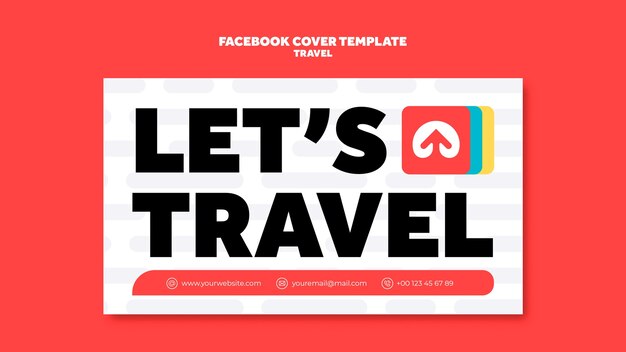 Couverture Facebook D'aventure De Voyage Design Plat