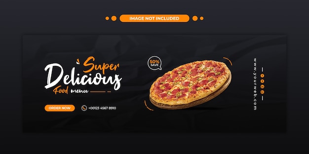 Couverture Facebook Et Modèle De Bannière Web Délicieux Menu Pizza Food PSD Premium
