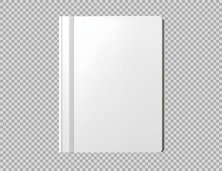 PSD gratuit couverture de livre blanc isolé