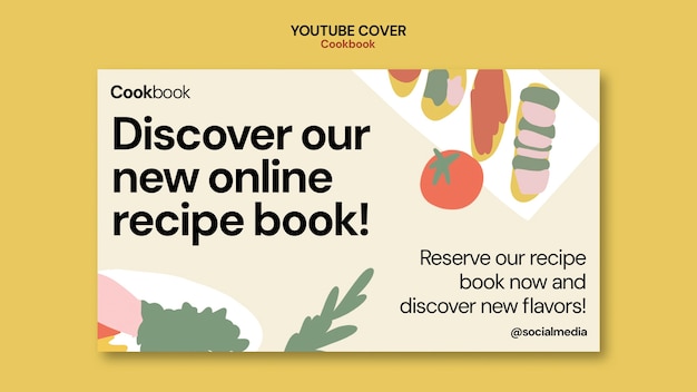 PSD gratuit couverture de livre de recettes youtube