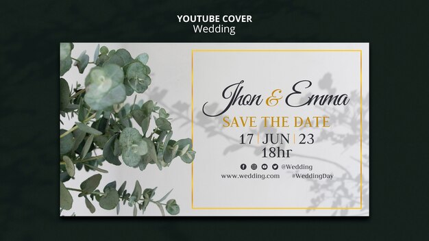 Couverture Youtube De Célébration De Mariage De Luxe