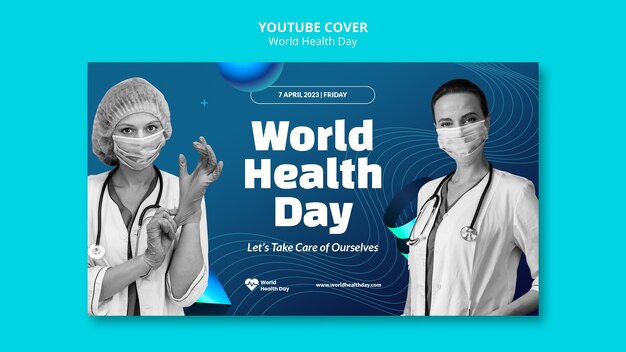 Couverture youtube dégradée de la journée mondiale de la santé
