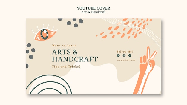 Couverture Youtube De Design Plat Pour Les Arts Et L'artisanat