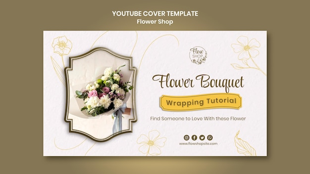 Couverture Youtube Du Tutoriel D'emballage De Magasin De Fleurs