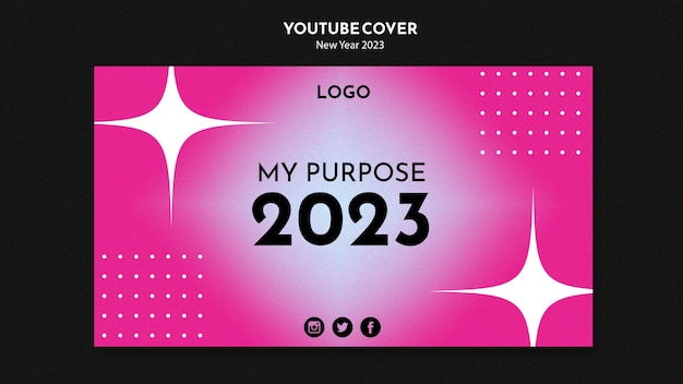 Couverture Youtube Glamour Du Nouvel An