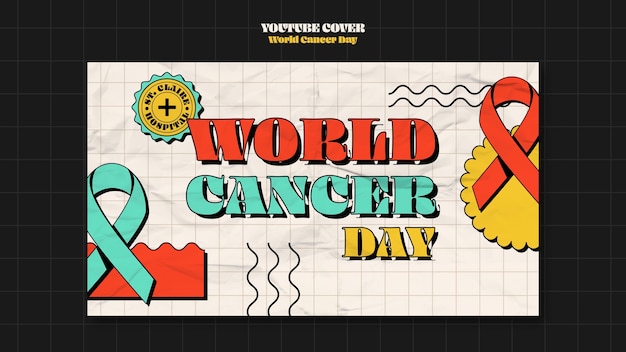 PSD gratuit couverture youtube de la journée mondiale contre le cancer