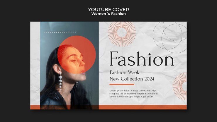 PSD gratuit couverture youtube de la mode féminine