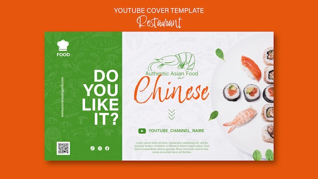 Couverture youtube de restaurant de cuisine délicieuse