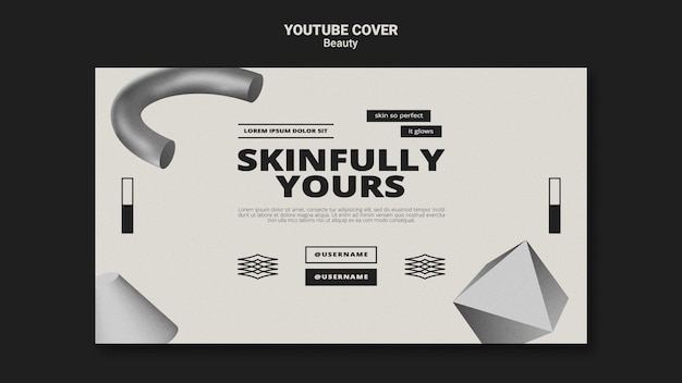 Couverture Youtube Des Soins De La Peau Monochromatiques