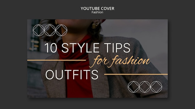 PSD gratuit couverture youtube des tendances de la mode design plat