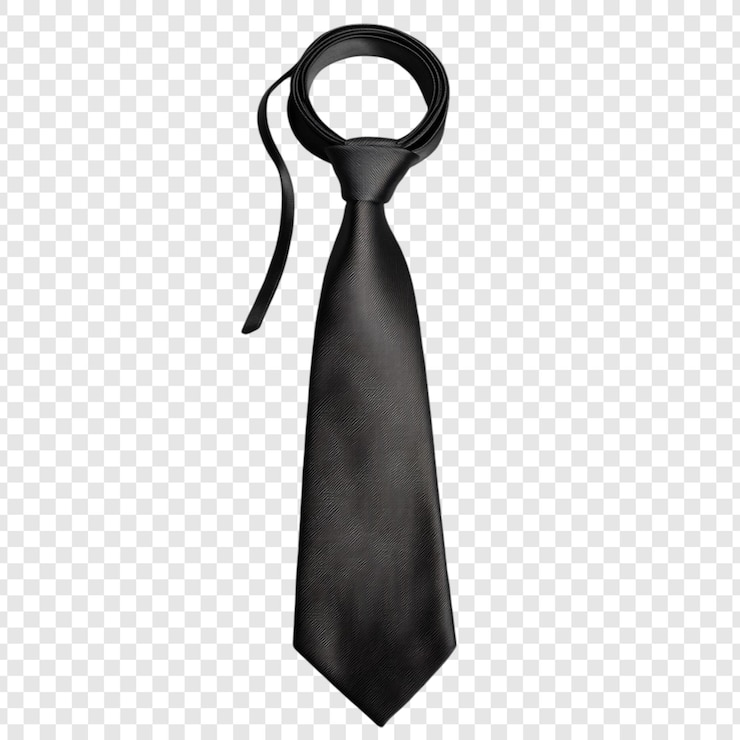 PSD gratuit une cravate noire élégante un accessoire classique