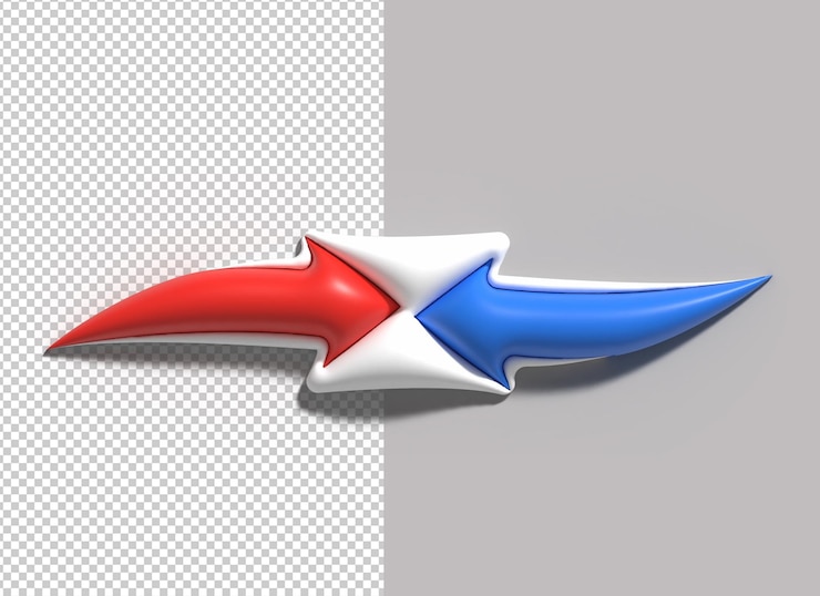 PSD gratuit croissance flèche web icon logo 3d illustration design