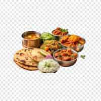 PSD gratuit cuisine indienne isolée sur fond transparent