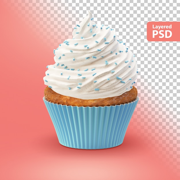 Cupcake à la crème blanche