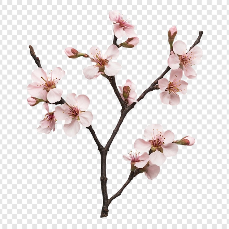 PSD gratuit la délicate branche de la fleur rose une nature morte du printemps