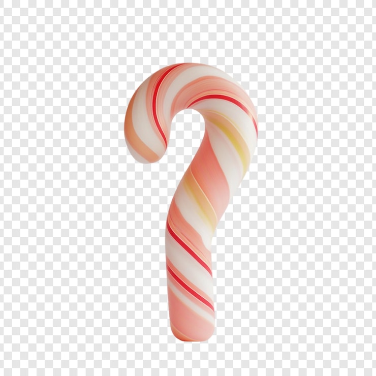 PSD gratuit une délicieuse canne à bonbons rose et blanche