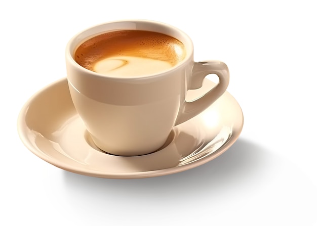 Une délicieuse tasse de café isolée