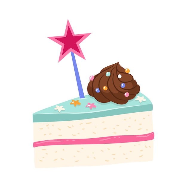 Un délicieux gâteau d'anniversaire décoré.