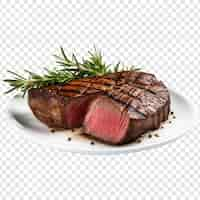 PSD gratuit délicieux steak de filet de bœuf grillé png isolé sur fond transparent