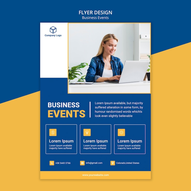 PSD gratuit dépliant marketing pour business template