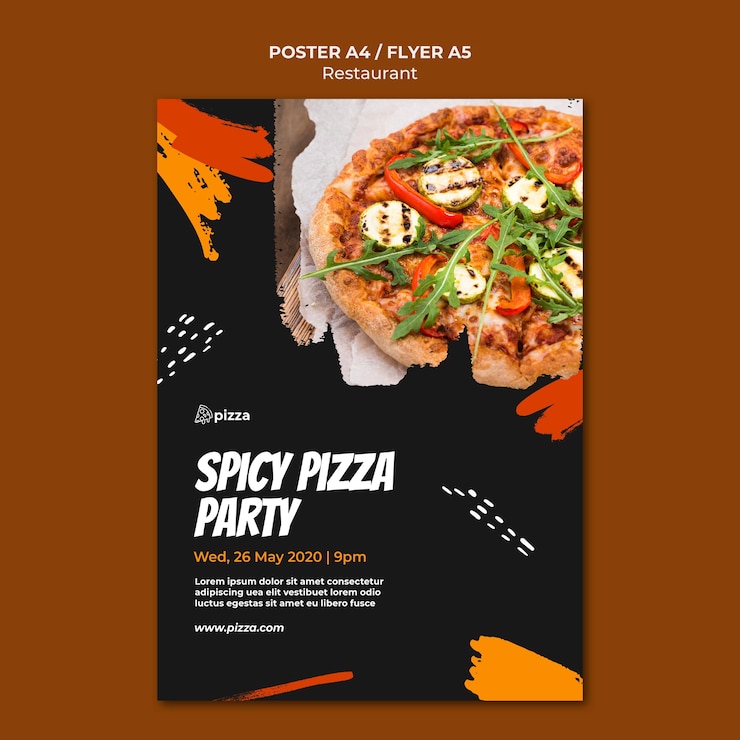 PSD gratuit dépliant de restaurant de cuisine italienne